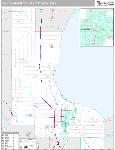 Bay City Wall Map Premium Style